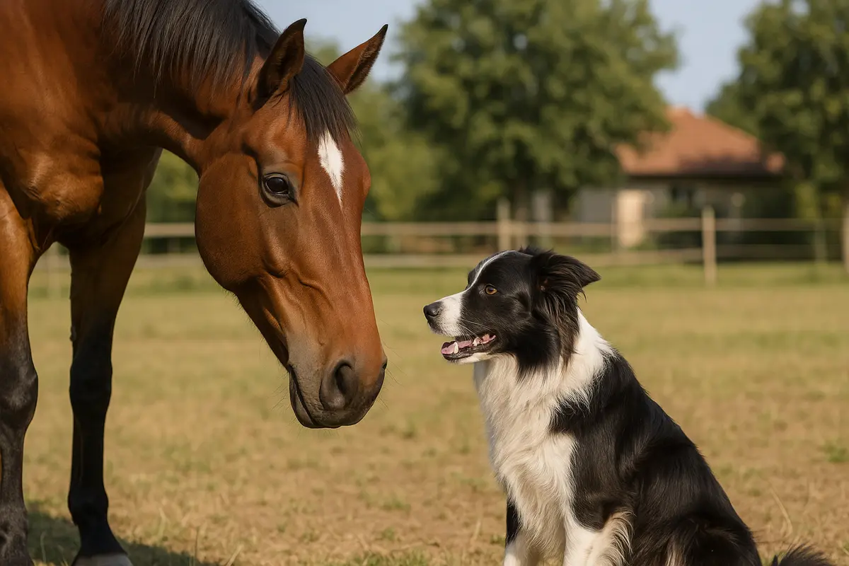 Convivenza tra cane e cavallo domestico: le regole che aiutano a evitare litigi e incidenti
