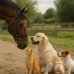 Come abituare il cavallo agli animali domestici di casa? I passi imprescindibili per un inserimento sereno