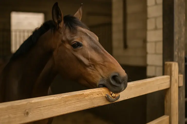 Cosa indica l’abitudine del cavallo a mordicchiare il legno? Soluzioni efficaci contro questo vizio