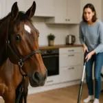 Come reagisce il cavallo ai rumori domestici? Strategie per abituarlo senza ansie né fughe
