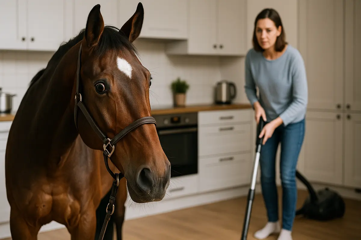 Come reagisce il cavallo ai rumori domestici? Strategie per abituarlo senza ansie né fughe