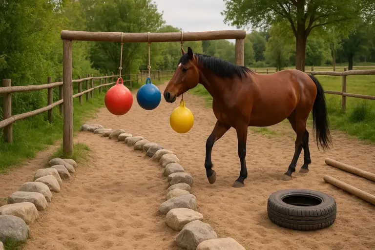Come preparare il percorso ideale per il cavallo in paddock: Elementi che stimolano il movimento e la curiosità