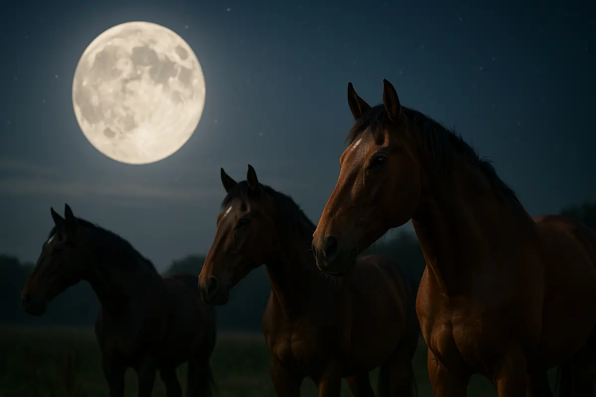 I cavalli e la luna piena: cosa osservavano i vecchi stallieri e cosa c’è di vero
