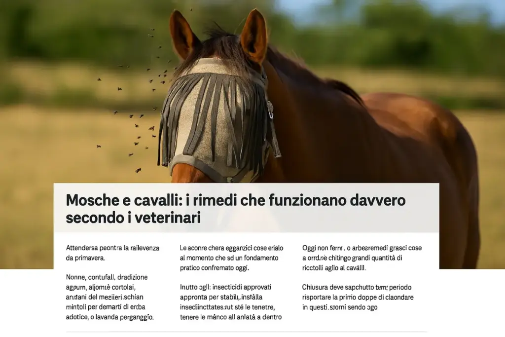 Mosche e cavalli: i rimedi che funzionano davvero secondo i veterinari