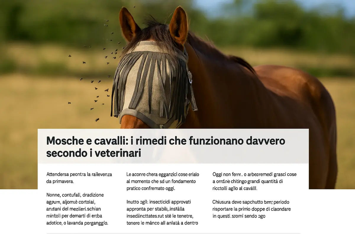 Mosche e cavalli: i rimedi che funzionano davvero secondo i veterinari
