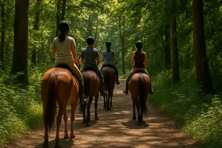 Passeggiate a cavallo d’agosto: gli itinerari all’ombra e le regole del gruppo