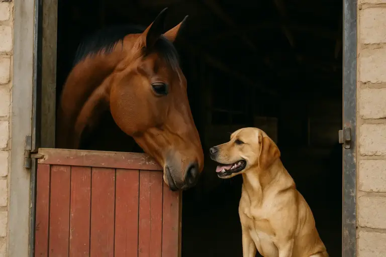 Il cane da scuderia: perché cavalli e cani vanno così d’accordo