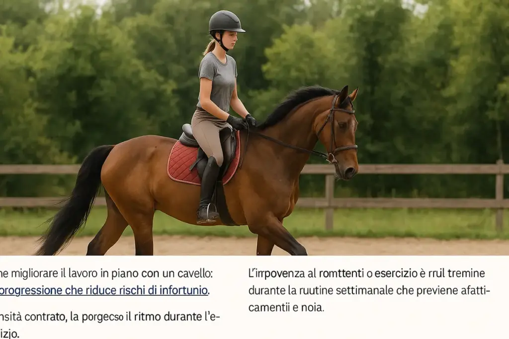 Esercizi di lavoro in piano per cavalli giovani: il ritmo che protegge le articolazioni