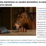 Quanto costa mantenere un cavallo domestico: la voce che quasi nessuno calcola