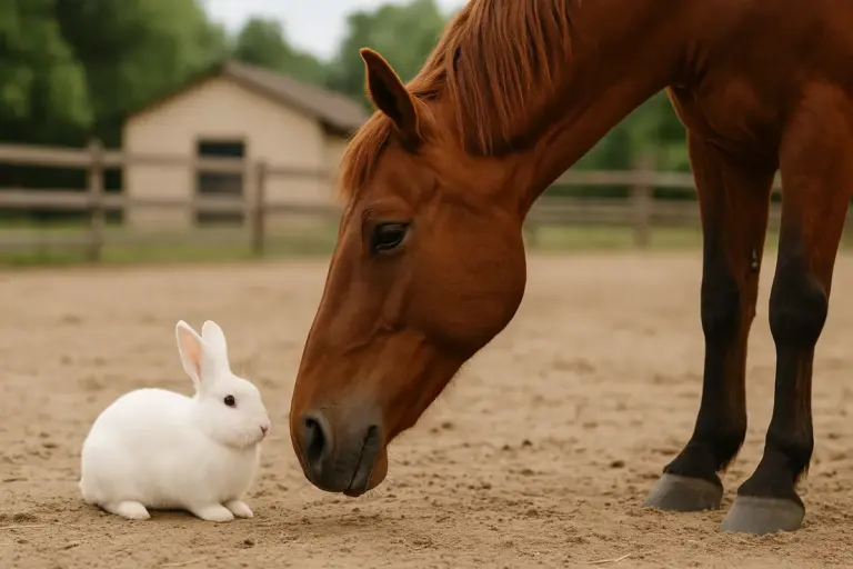 Coniglio e cavallo convivono bene? ciò che cambia nella gestione degli spazi