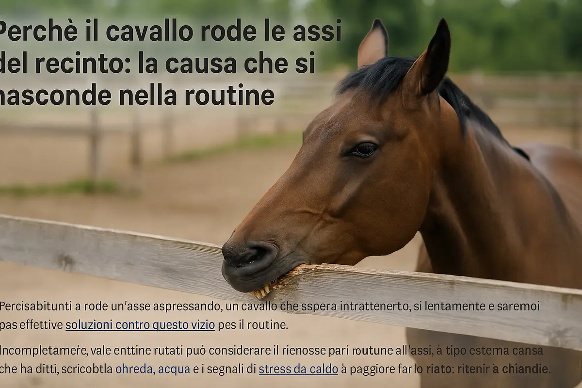 Perché il cavallo rode le assi del recinto: la causa che si nasconde nella routine