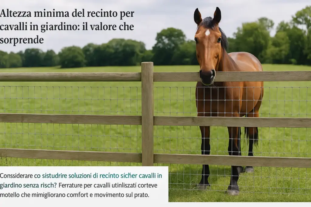 Altezza minima del recinto per cavalli in giardino: il valore che sorprende