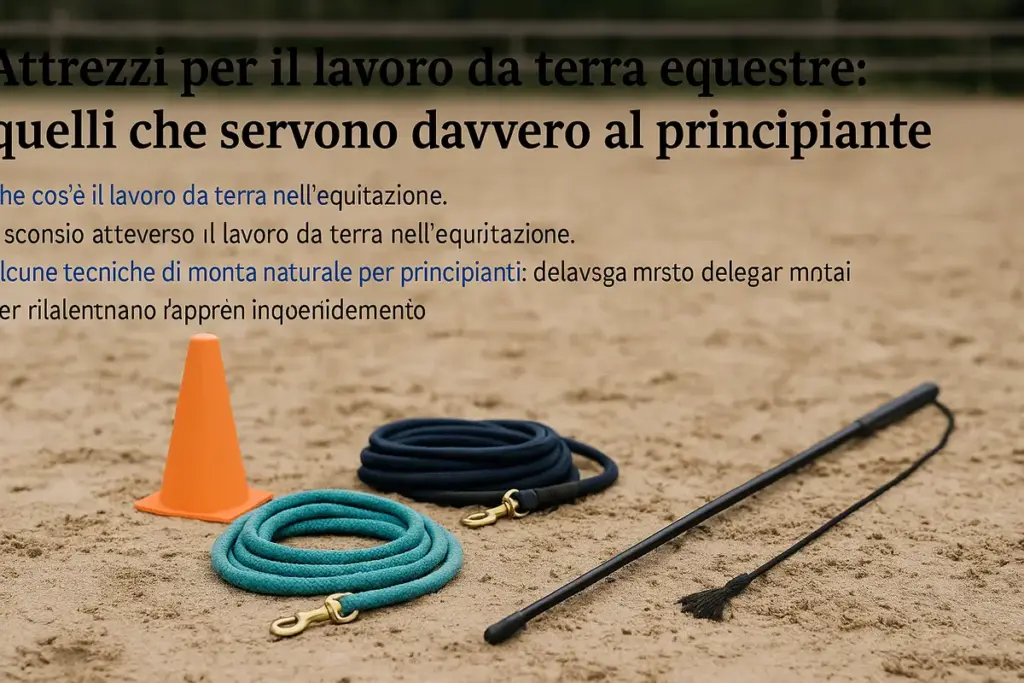 Attrezzi per il lavoro da terra equestre: quelli che servono davvero al principiante