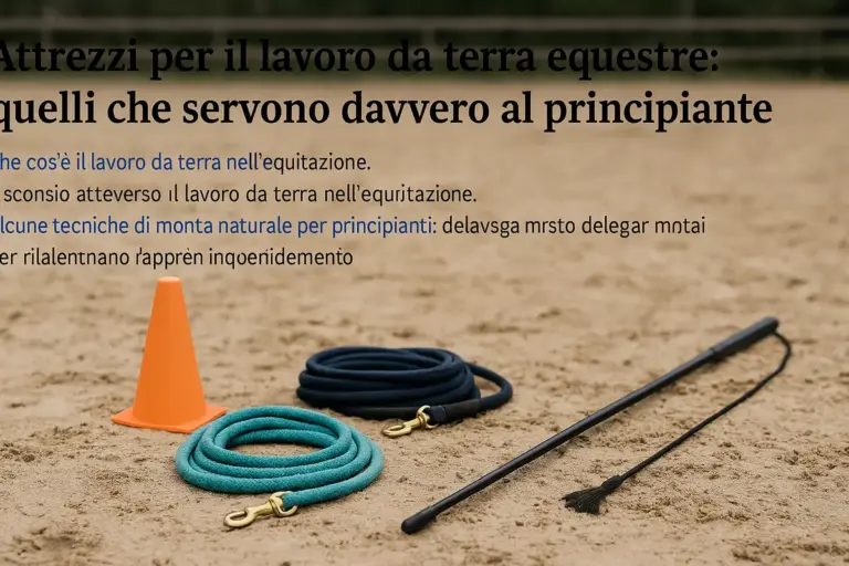 Attrezzi per il lavoro da terra equestre: quelli che servono davvero al principiante