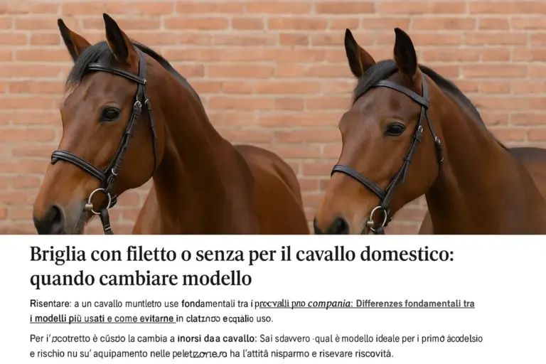Briglia con filetto o senza per il cavallo domestico: quando cambiare modello