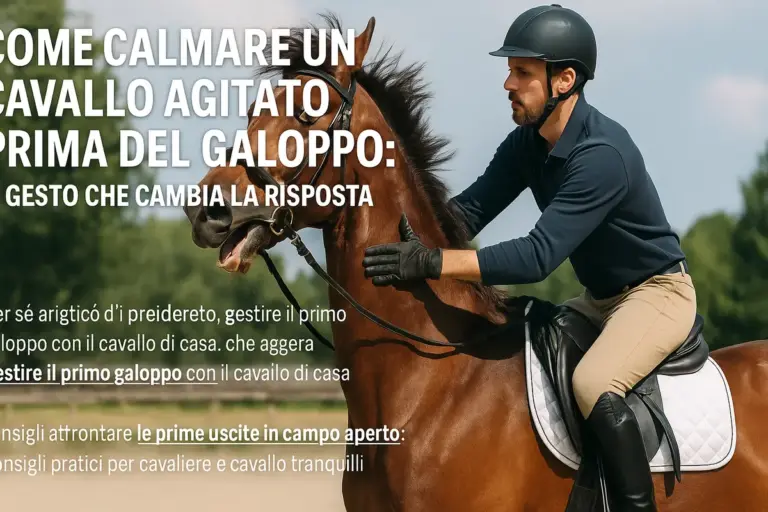 Come calmare un cavallo agitato prima del galoppo: il gesto che cambia la risposta