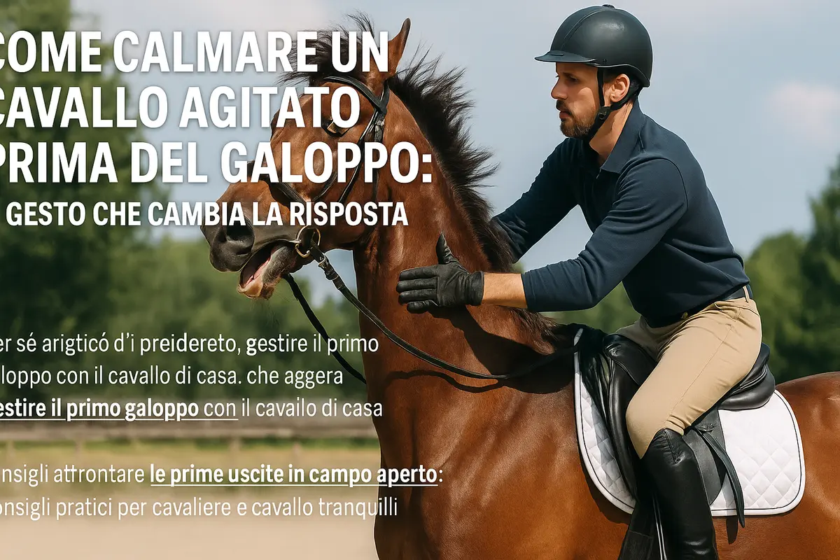 Come calmare un cavallo agitato prima del galoppo: il gesto che cambia la risposta