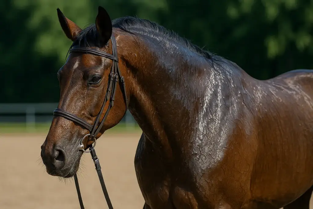 Cavallo sudato dopo l’allenamento: quando reintegrare i liquidi è urgente