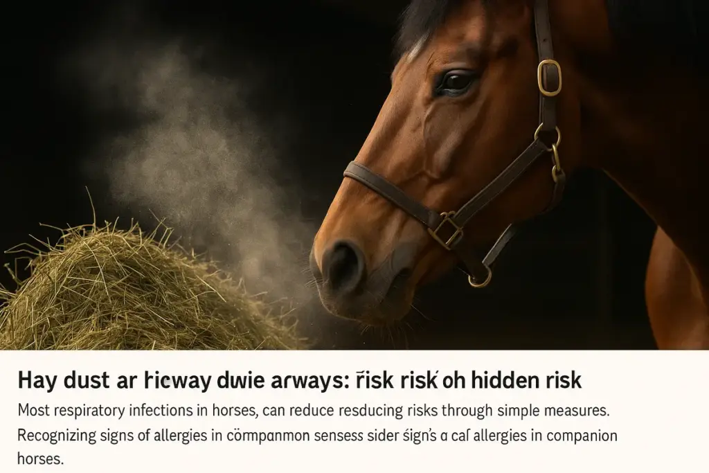 Polvere del fieno e vie aeree del cavallo: il rischio nascosto in ogni razione