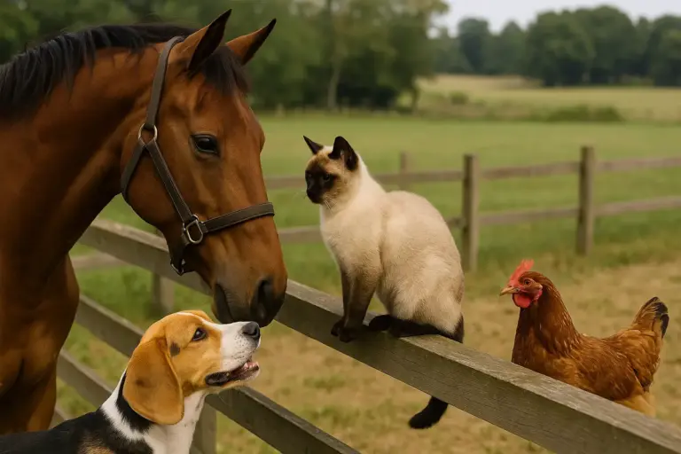 Come gestire i primi incontri tra cavallo e altri animali: l’ordine che fa la differenza