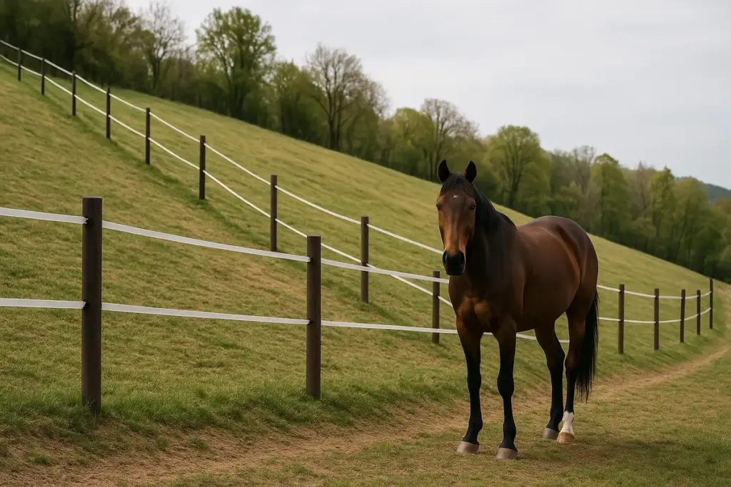 Recinto per cavallo su terreno in pendenza: le soluzioni che funzionano
