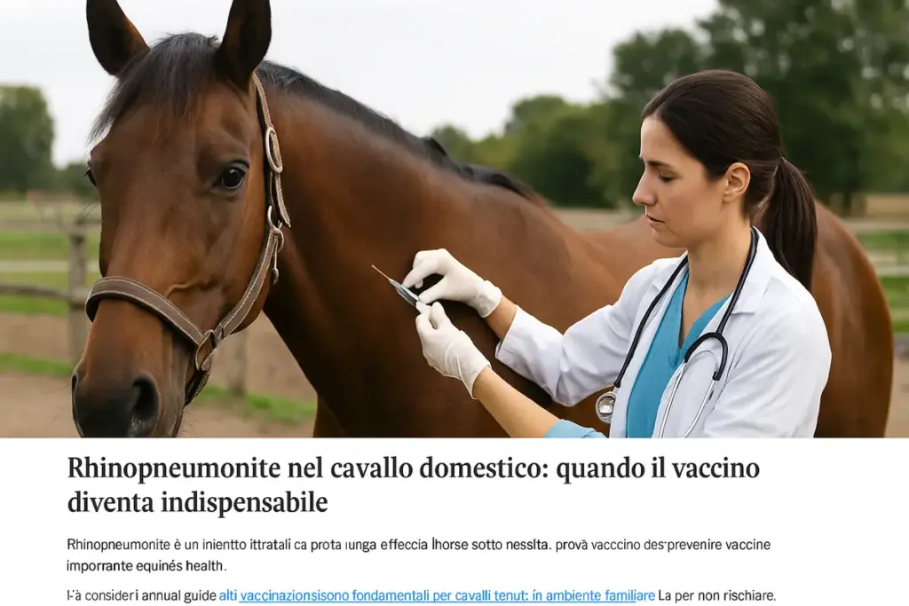 Rhinopneumonite nel cavallo domestico: quando il vaccino diventa indispensabile