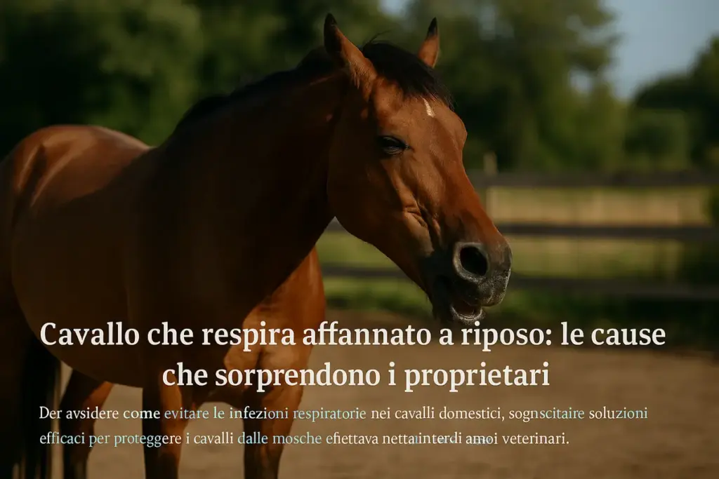 Cavallo che respira affannato a riposo: le cause che sorprendono i proprietari